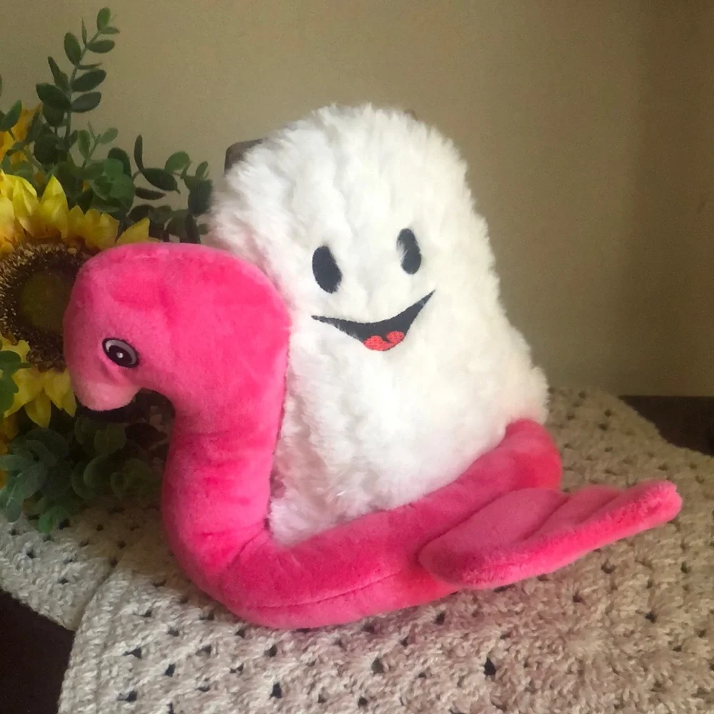 Cute Ghost and Flamingo Plush DOG Toy